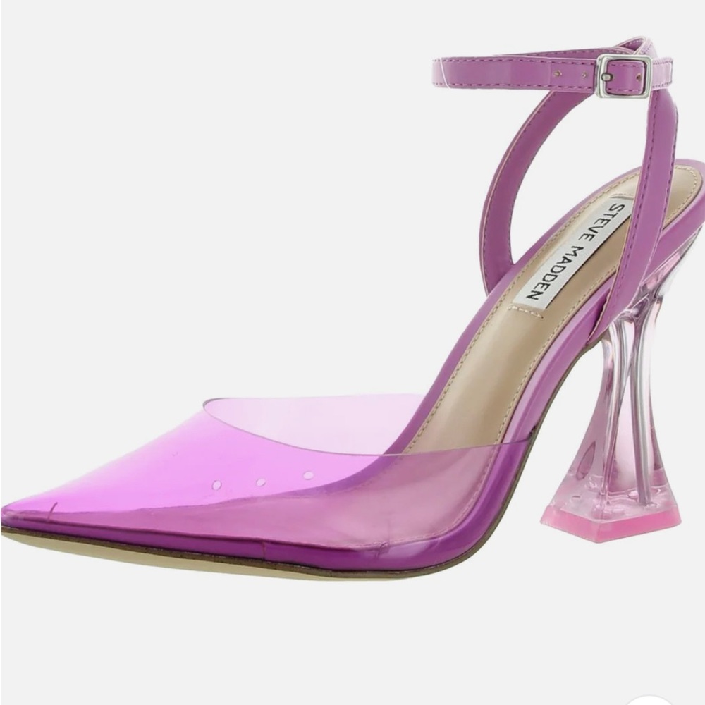 STEVE MADDEN
ZELIE WOMENS FAUX LEATHER ANKLE STRAP BLOCK HEELS